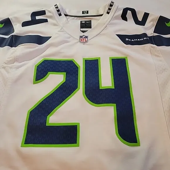Authentic NFL Marshawn Lynch Seattle Seahawks Nike Elite Jersey Size Large 48